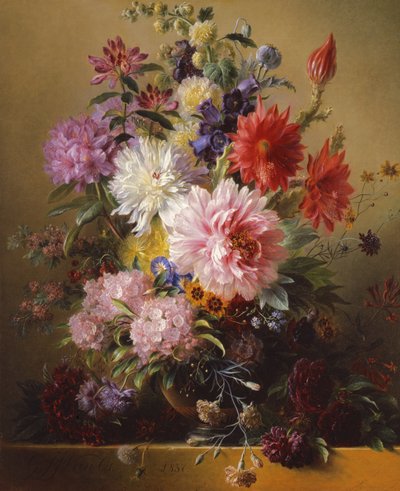 Still Life with Flowers by Georgius Jacobus Johannes van Os